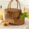 Rattan Wicker Picnic Basket|Creative Co-op Discount