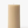 Ribbed Pillar Candle|The Floral Society dba Sierra Steifman Sale