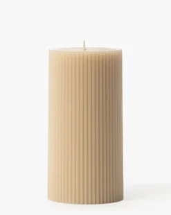 Ribbed Pillar Candle|The Floral Society dba Sierra Steifman Sale