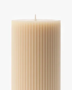 Ribbed Pillar Candle|The Floral Society dba Sierra Steifman Sale