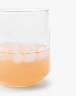 Ribbed Short Drinking Glasses (Set of 4)|Transparent Overseas Best