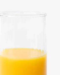 Ribbed Tall Drinking Glasses (Set of 4)|Transparent Overseas Clearance