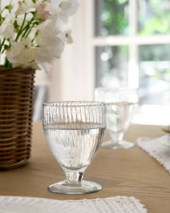 Ribbed Wine Glasses (Set of 4)|Transparent Overseas Sale