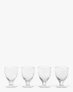 Ribbed Wine Glasses (Set of 4)|Transparent Overseas Sale