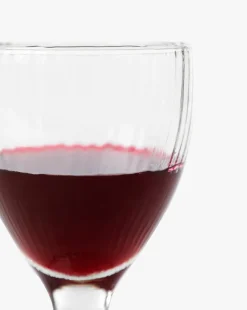 Ribbed Wine Glasses (Set of 4)|Transparent Overseas Sale