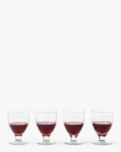 Ribbed Wine Glasses (Set of 4)|Transparent Overseas Sale