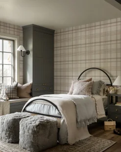 Rigby Plaid Print Wallpaper|York Wallcoverings New