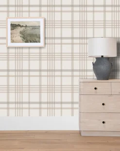 Rigby Plaid Print Wallpaper|York Wallcoverings New