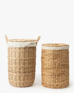 Round Water Hyacinth Basket|Artex Clearance