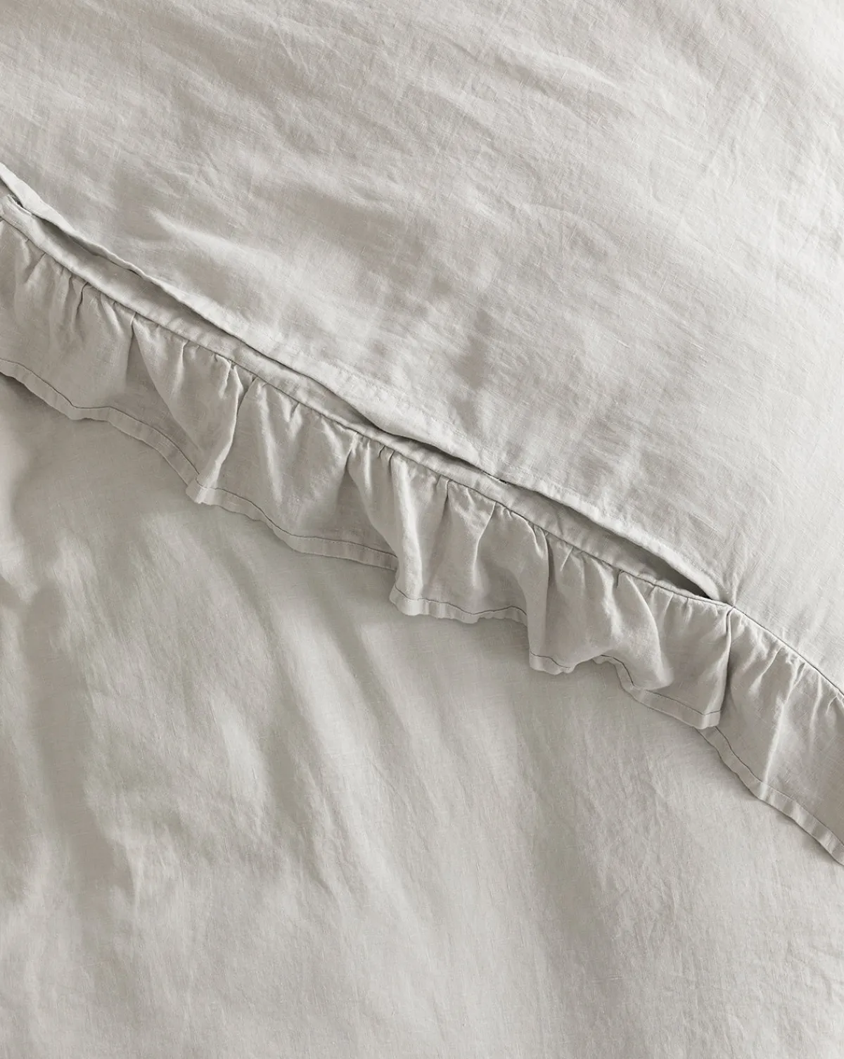 Ruffle Linen Duvet Cover|Makerspalm New