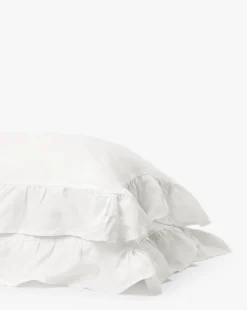 Ruffle White Linen Shams (Set of 2)|Makerspalm Best