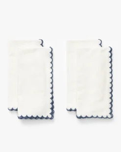 Scallop Border Napkins (Set of 4)|Renuka Inc. Online