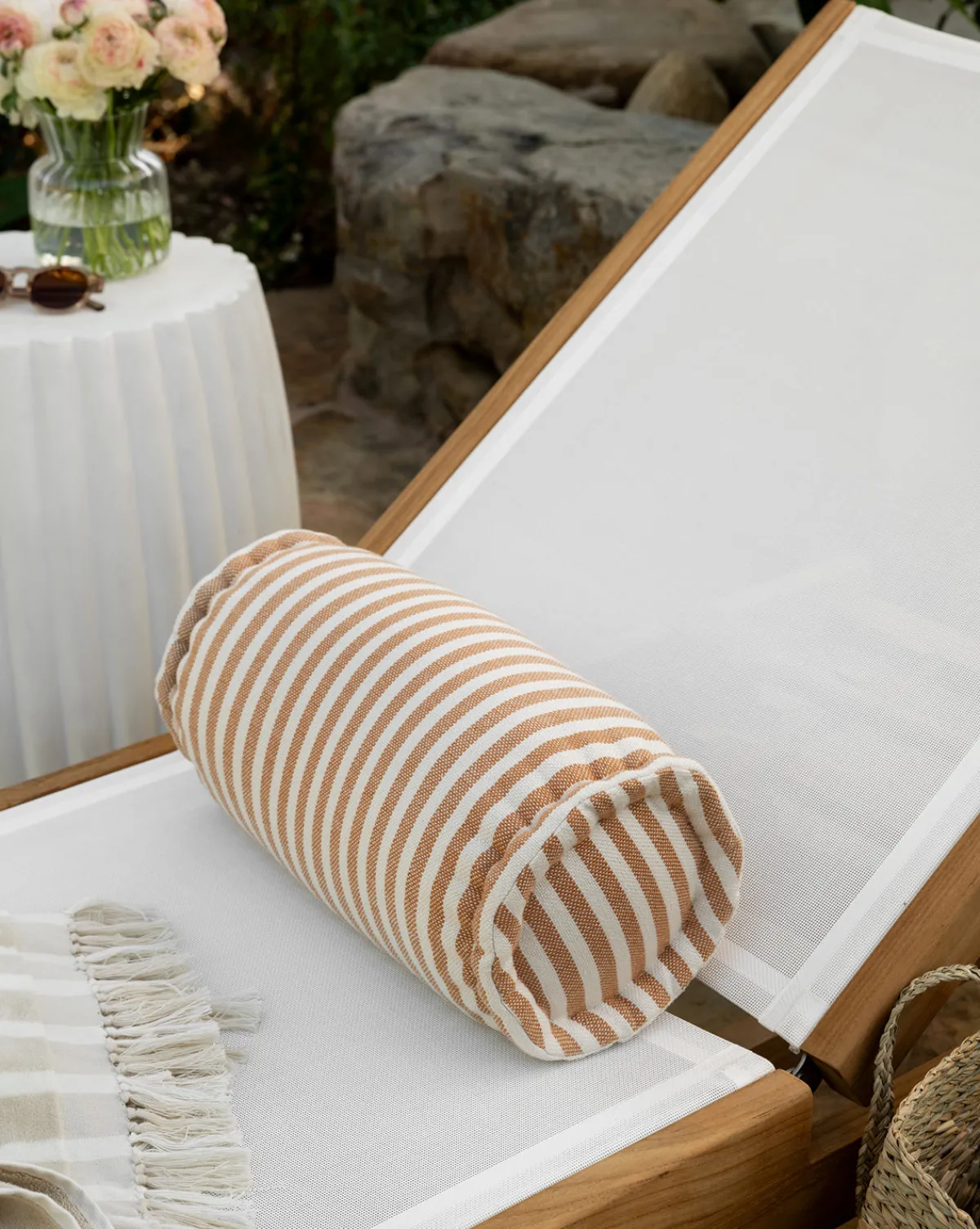 Striped Indoor/Outdoor Bolster Pillow|Raj New