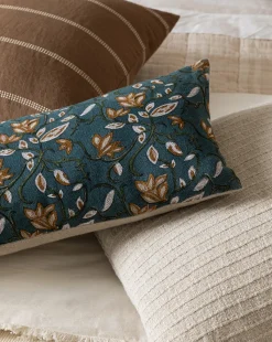 Teal Lotus Floral Pillow Cover|Filling Spaces Hot