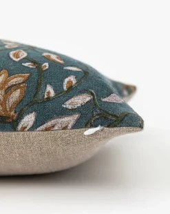 Teal Lotus Floral Pillow Cover|Filling Spaces Hot