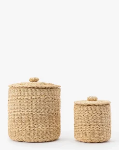 Thalia Woven Canister|Pigeon & Poodle dba Made goods Outlet