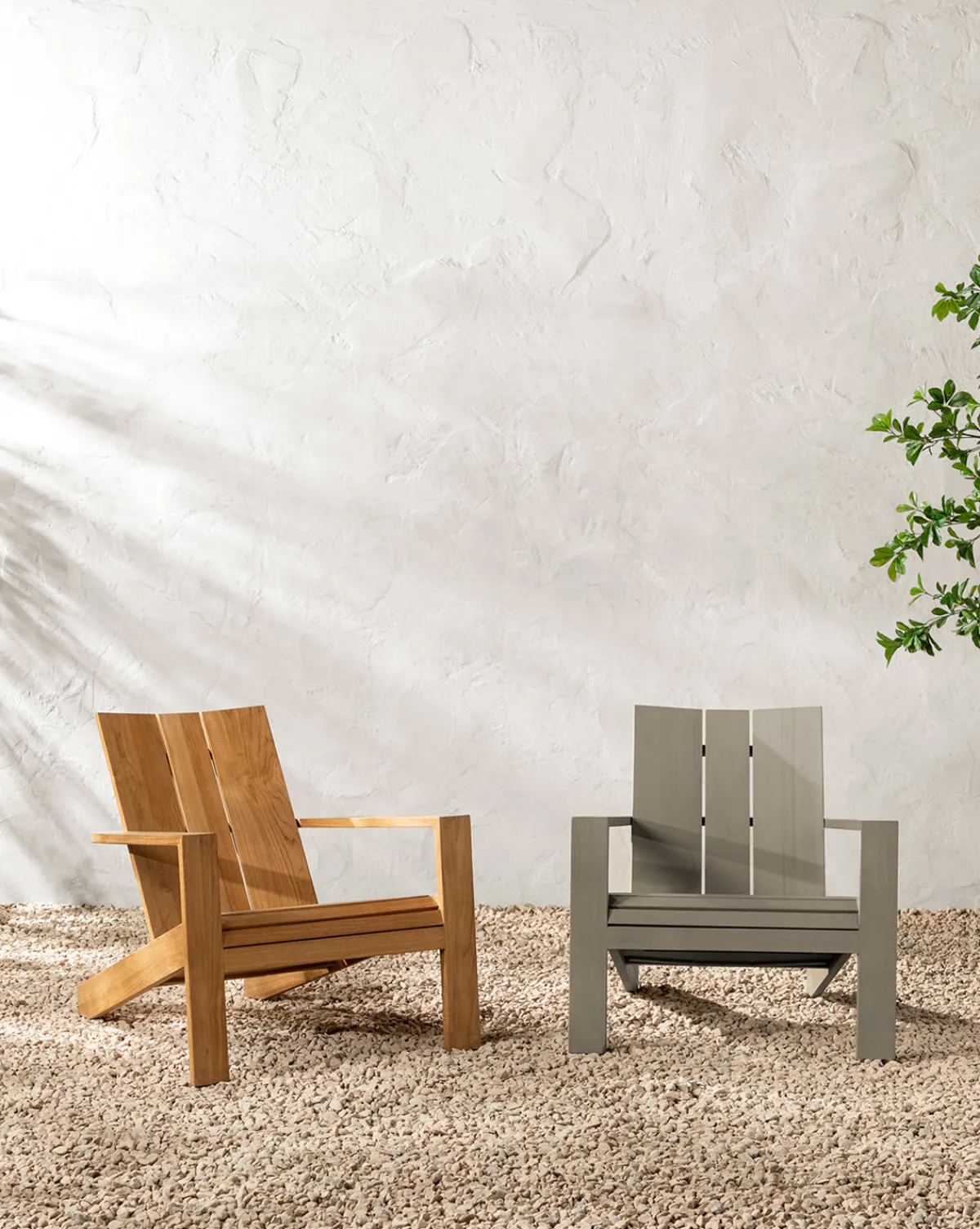 Triby Gray Teak Outdoor Lounge Chair|Makerspalm Sale