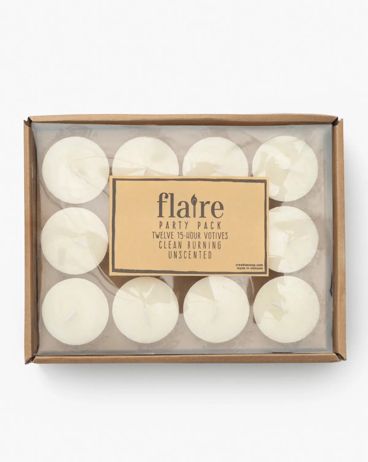 Unscented Votive Candles (Set of 12)|Creative Co-op Sale