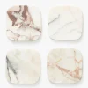 Verona Matte Marble Coasters (Set of 4)|Zodax Online