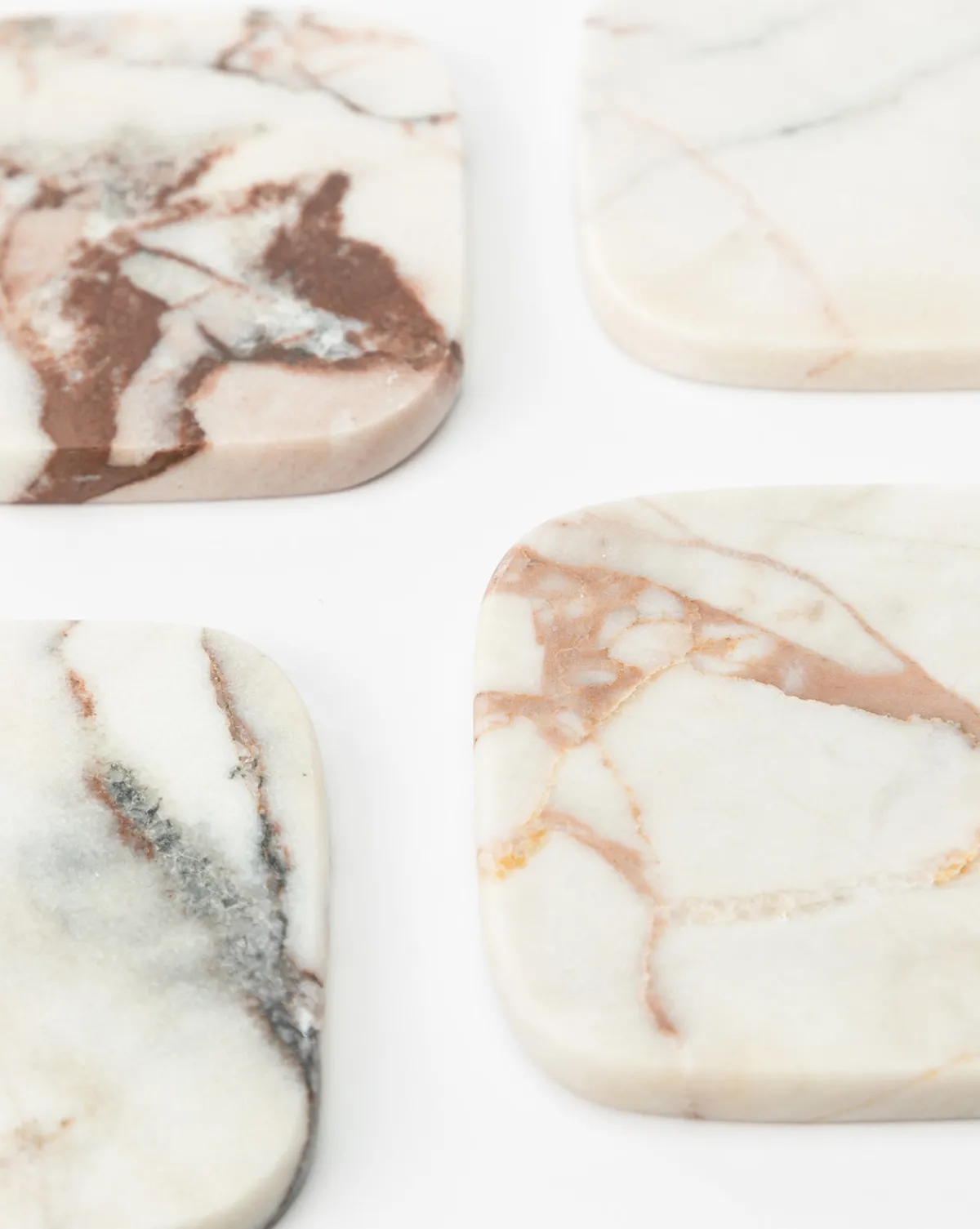 Verona Matte Marble Coasters (Set of 4)|Zodax Online