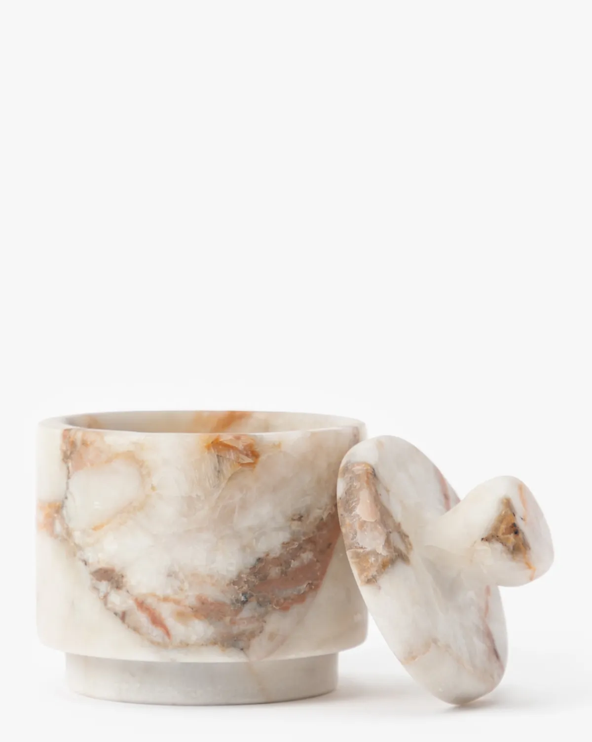 Verona Matte Marble Lidded Jar|Zodax Clearance
