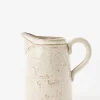 White Stoneware Pitcher|Creative Co-op Sale