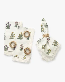 Wilkie Floral Napkins (Set of 4)|RATAN TEXTILES PVT. LTD (DNU) Best