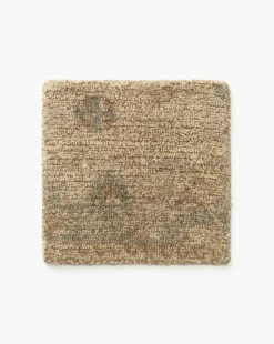 Wilshire Natural Hand-Tufted Wool Rug Swatch|Obeetee Clearance